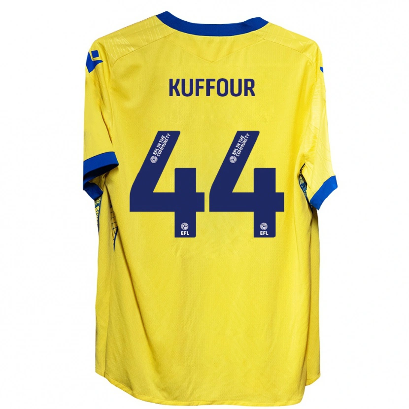 Danxen Criança Camisola Samuel Kuffour Jr. #44 Amarelo Azul Alternativa 2025/26 Camisa Brasil