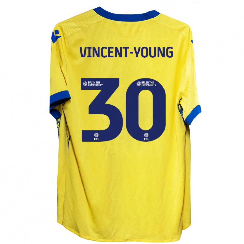 Danxen Criança Camisola Kane Vincent-Young #30 Amarelo Azul Alternativa 2025/26 Camisa Brasil