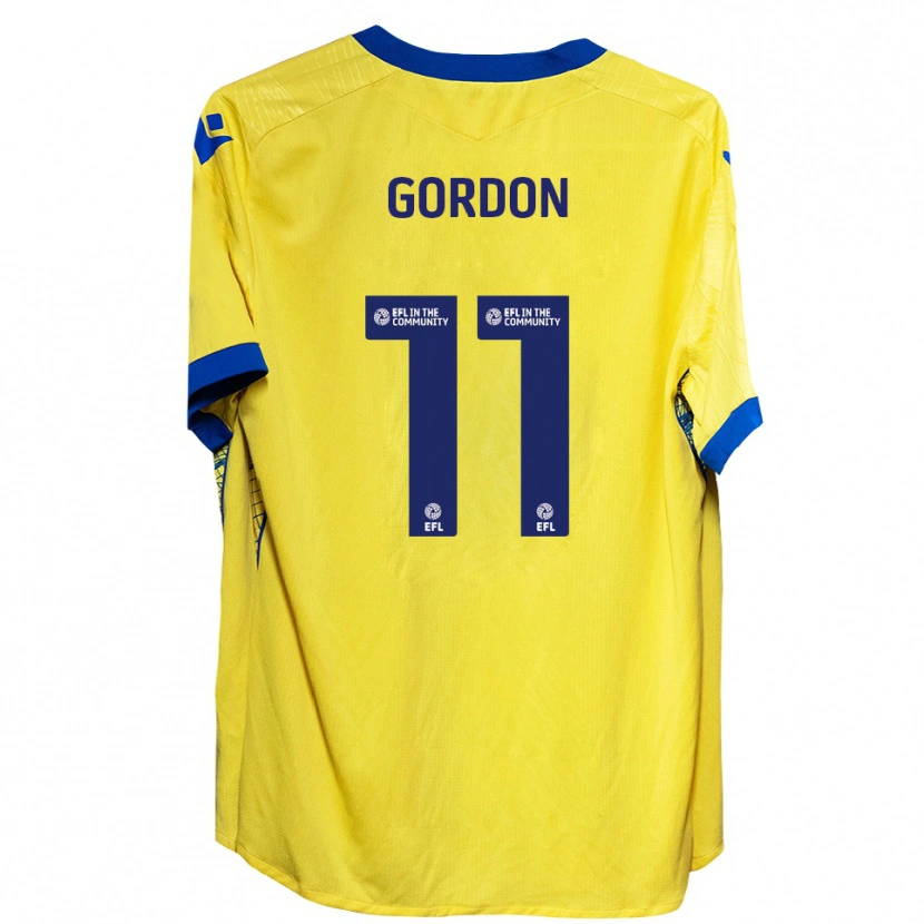 Danxen Criança Camisola John-Kymani Gordon #11 Amarelo Azul Alternativa 2025/26 Camisa Brasil