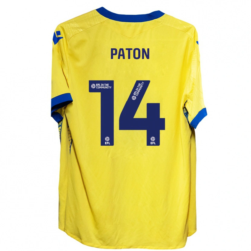 Danxen Criança Camisola Karys Paton #14 Amarelo Azul Alternativa 2025/26 Camisa Brasil