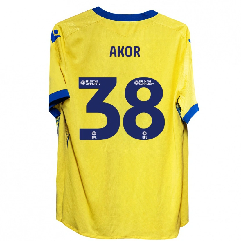 Danxen Criança Camisola Elkanah Akor #38 Amarelo Azul Alternativa 2025/26 Camisa Brasil