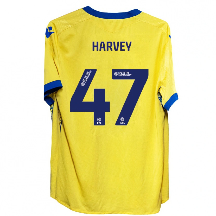 Danxen Criança Camisola Ronnie Harvey #47 Amarelo Azul Alternativa 2025/26 Camisa Brasil