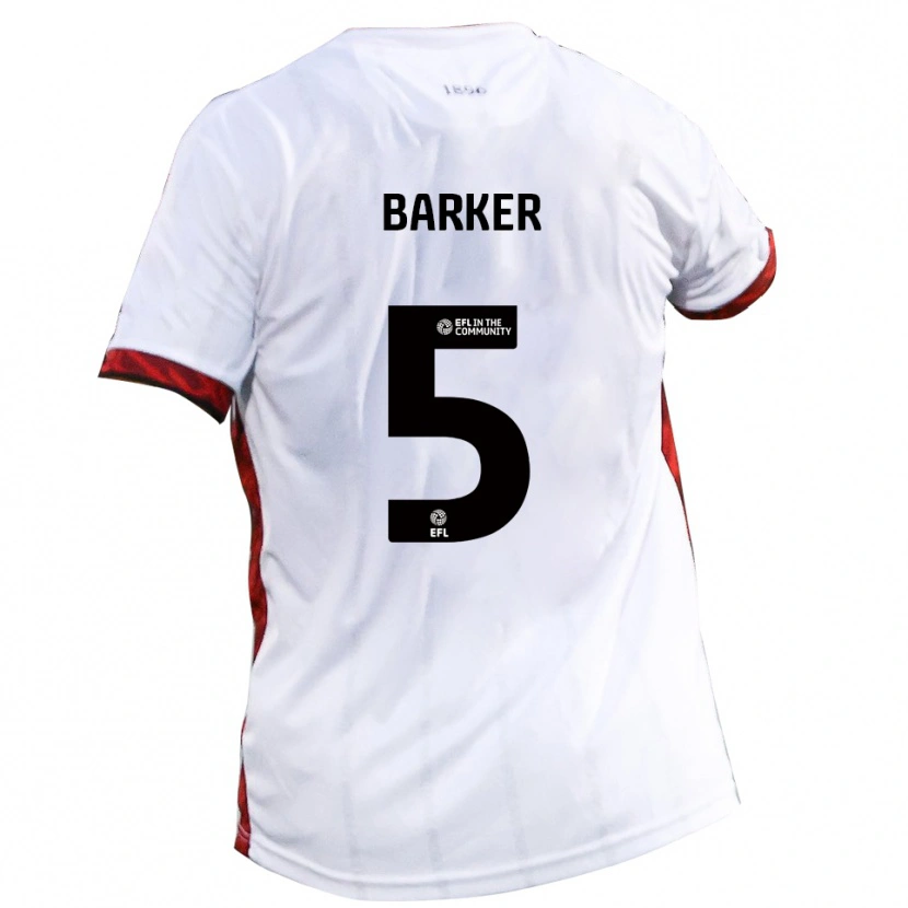 Danxen Criança Camisola Charlie Barker #5 Branco Vermelho Preto Alternativa 2025/26 Camisa Brasil