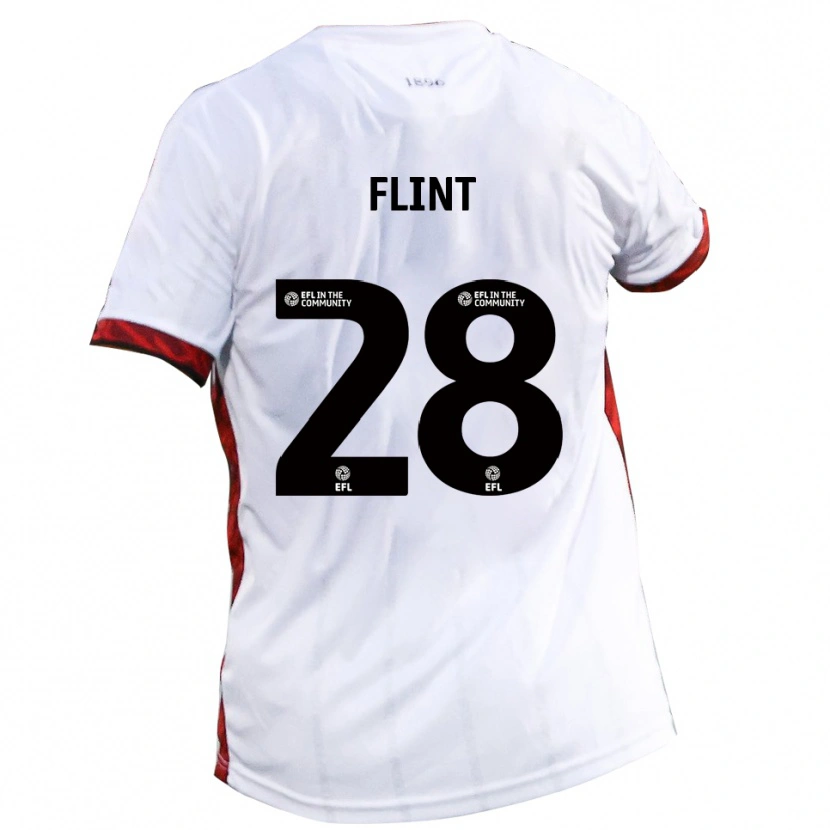 Danxen Criança Camisola Josh Flint #28 Branco Vermelho Preto Alternativa 2025/26 Camisa Brasil