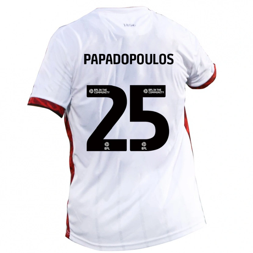 Danxen Criança Camisola Antony Papadopoulos #25 Branco Vermelho Preto Alternativa 2025/26 Camisa Brasil