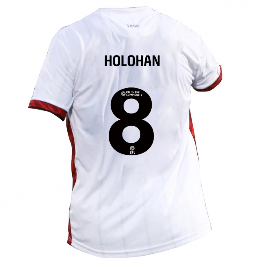 Danxen Criança Camisola Gavan Holohan #8 Branco Vermelho Preto Alternativa 2025/26 Camisa Brasil