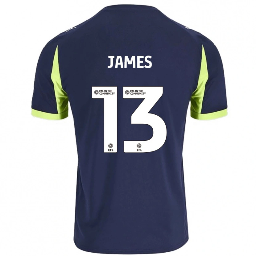 Danxen Criança Camisola Dominic James #13 Azul Marinho Verde Fluorescente Alternativa 2025/26 Camisa Brasil