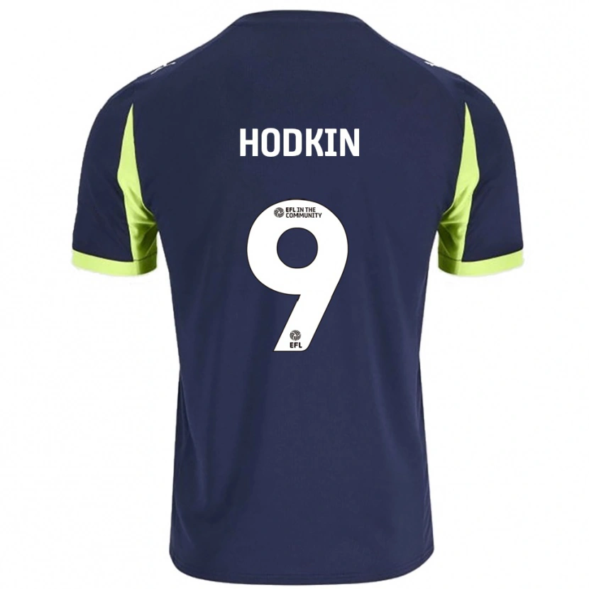 Danxen Criança Camisola Jordan Hodkin #9 Azul Marinho Verde Fluorescente Alternativa 2025/26 Camisa Brasil