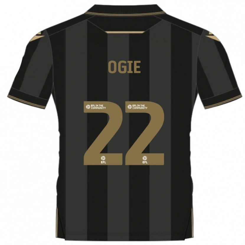 Danxen Criança Camisola Shadrach Ogie #22 Preto Dourado Alternativa 2025/26 Camisa Brasil