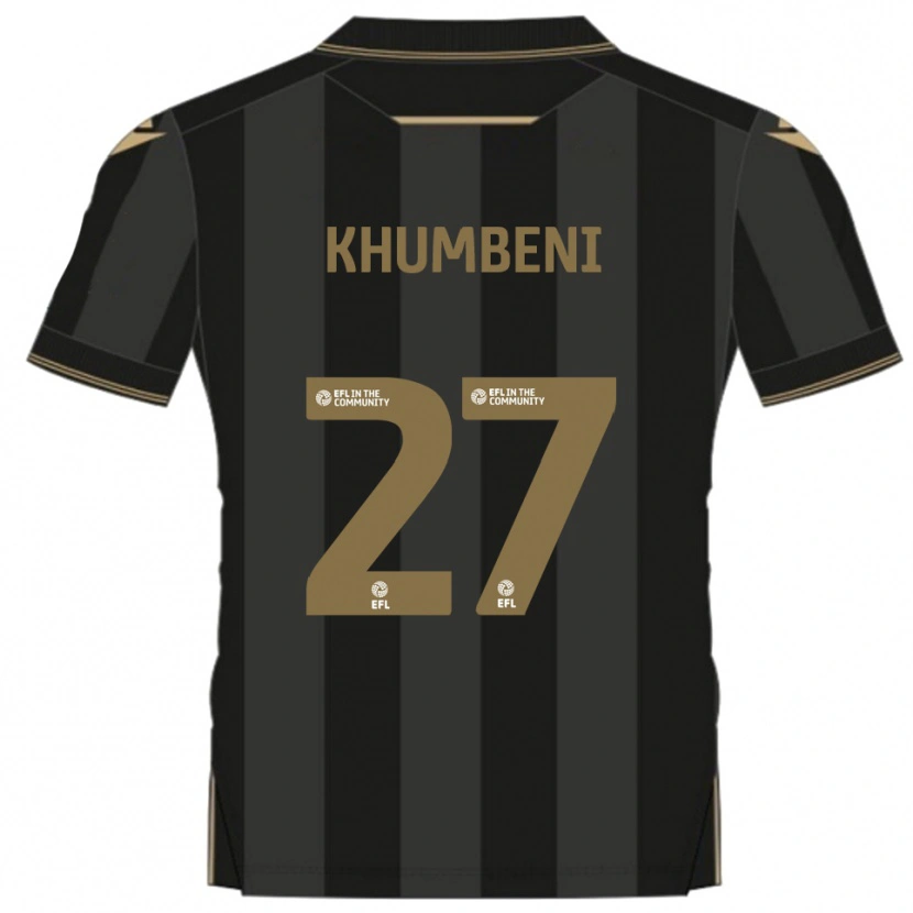 Danxen Criança Camisola Nelson Khumbeni #27 Preto Dourado Alternativa 2025/26 Camisa Brasil