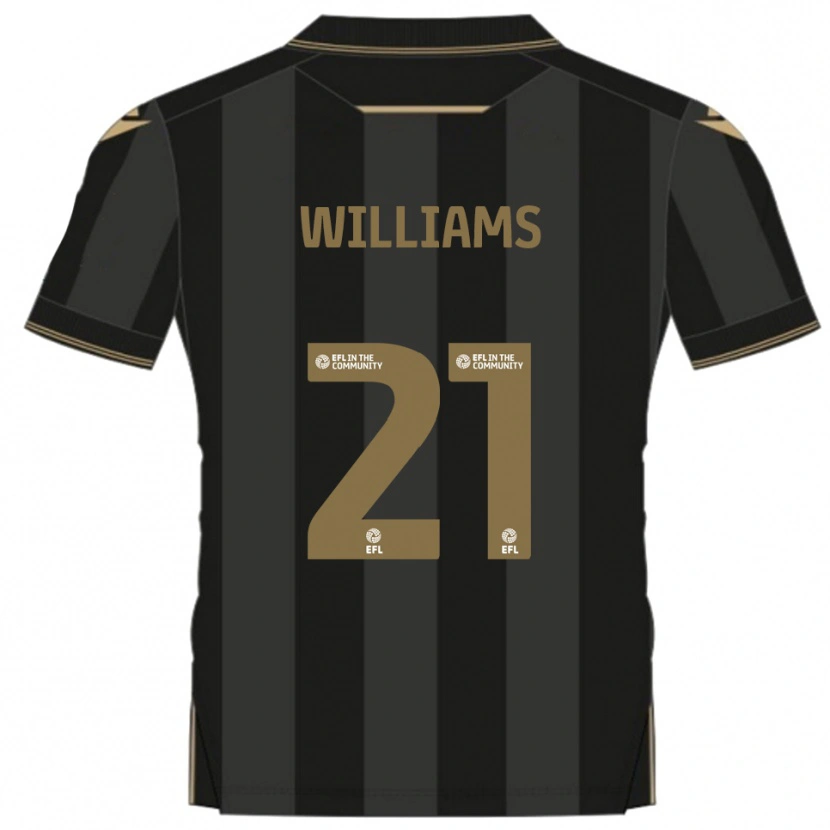 Danxen Criança Camisola Euan Williams #21 Preto Dourado Alternativa 2025/26 Camisa Brasil