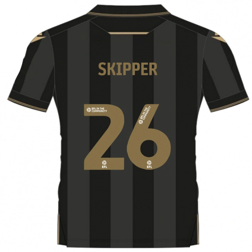 Danxen Criança Camisola Stanley Skipper #26 Preto Dourado Alternativa 2025/26 Camisa Brasil