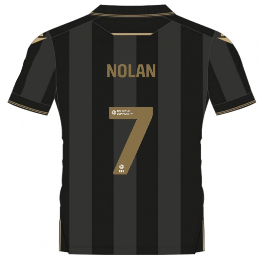 Danxen Criança Camisola Jack Nolan #7 Preto Dourado Alternativa 2025/26 Camisa Brasil