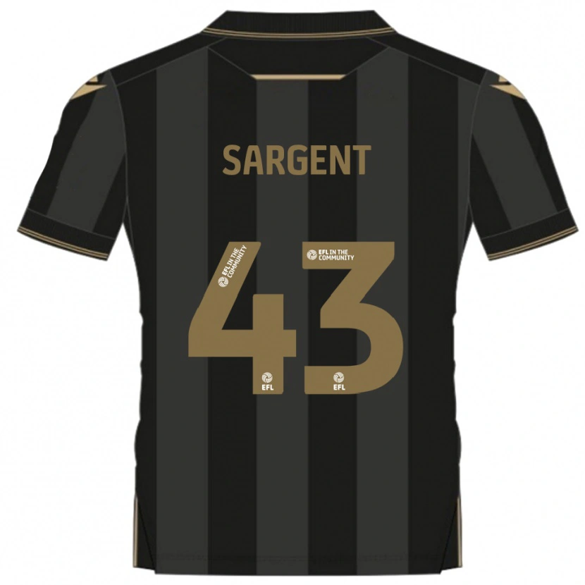 Danxen Criança Camisola Stan Sargent #43 Preto Dourado Alternativa 2025/26 Camisa Brasil