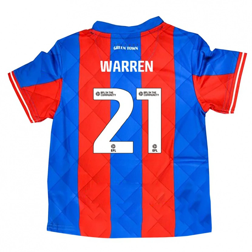 Danxen Criança Camisola Tyrell Warren #21 Azul Vermelho Branco Alternativa 2025/26 Camisa Brasil