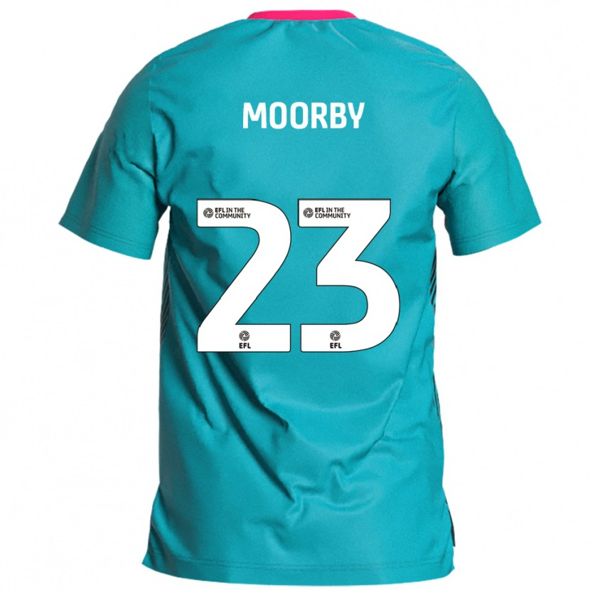 Danxen Criança Camisola James Moorby #23 Azul Celeste Rosa Alternativa 2025/26 Camisa Brasil