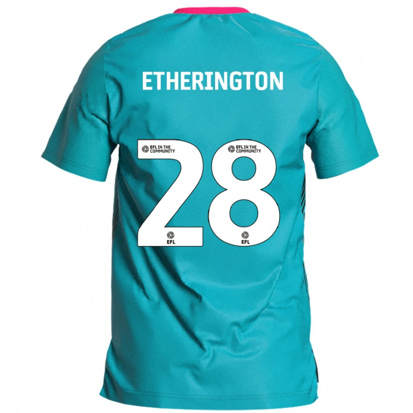Danxen Criança Camisola Marcus Etherington #28 Azul Celeste Rosa Alternativa 2025/26 Camisa Brasil