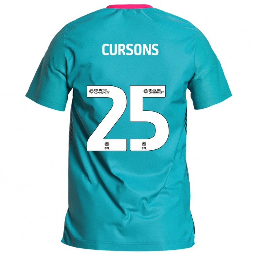 Danxen Criança Camisola Tom Cursons #25 Azul Celeste Rosa Alternativa 2025/26 Camisa Brasil