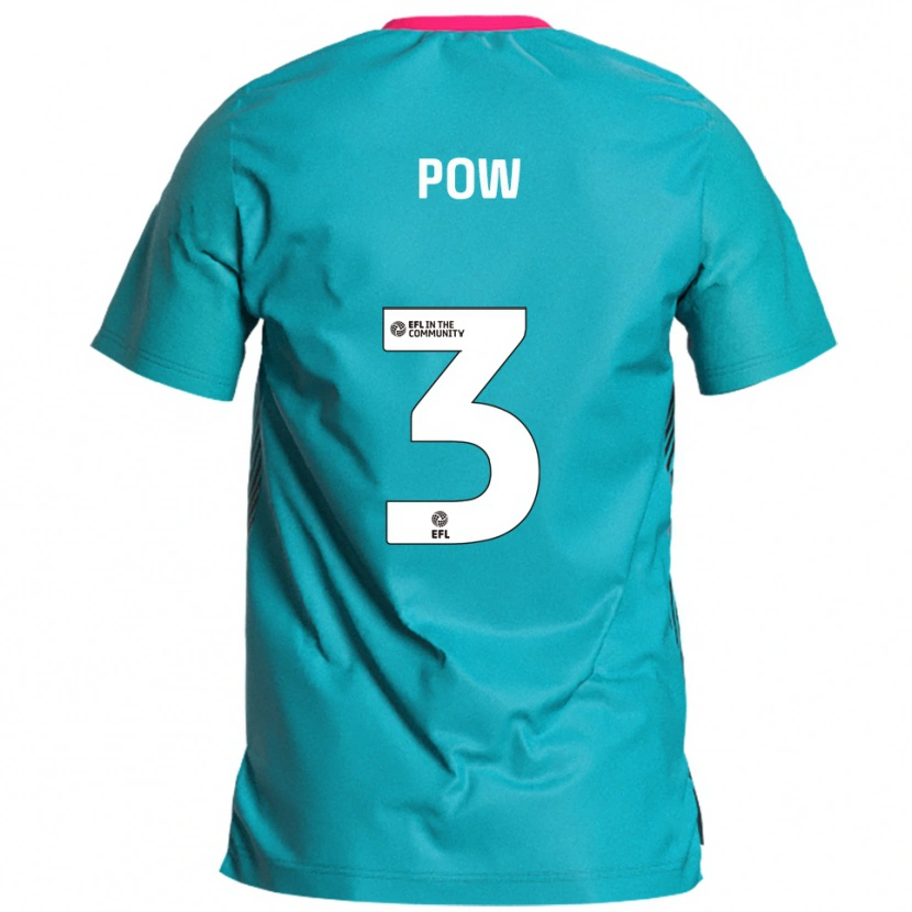 Danxen Criança Camisola Adam Pow #3 Azul Celeste Rosa Alternativa 2025/26 Camisa Brasil