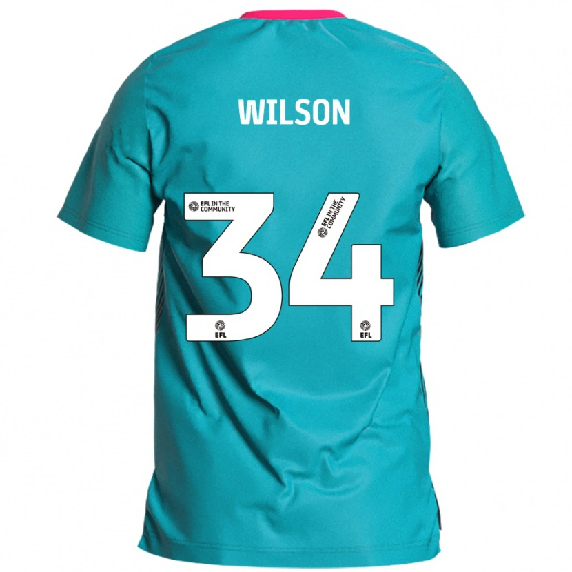 Danxen Criança Camisola Robbie Wilson #34 Azul Celeste Rosa Alternativa 2025/26 Camisa Brasil