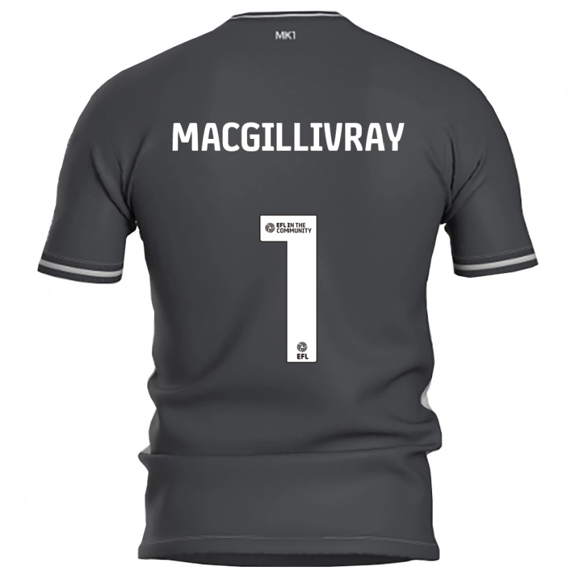 Danxen Criança Camisola Craig Macgillivray #1 Cinza Prata Alternativa 2025/26 Camisa Brasil