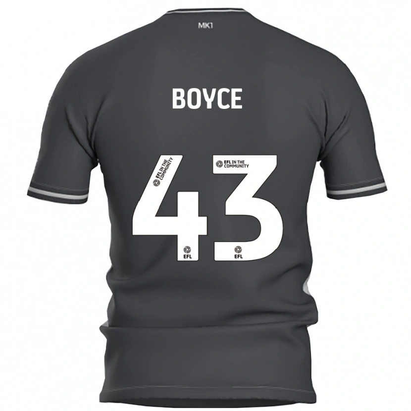 Danxen Criança Camisola Kyle Boyce #43 Cinza Prata Alternativa 2025/26 Camisa Brasil