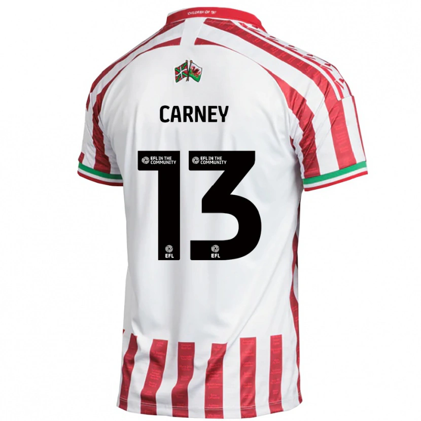 Danxen Criança Camisola Jacob Carney #13 Vermelho Branco Alternativa 2025/26 Camisa Brasil