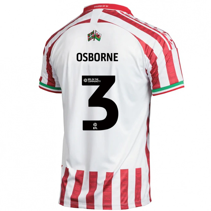 Danxen Criança Camisola Jed Osborne #3 Vermelho Branco Alternativa 2025/26 Camisa Brasil