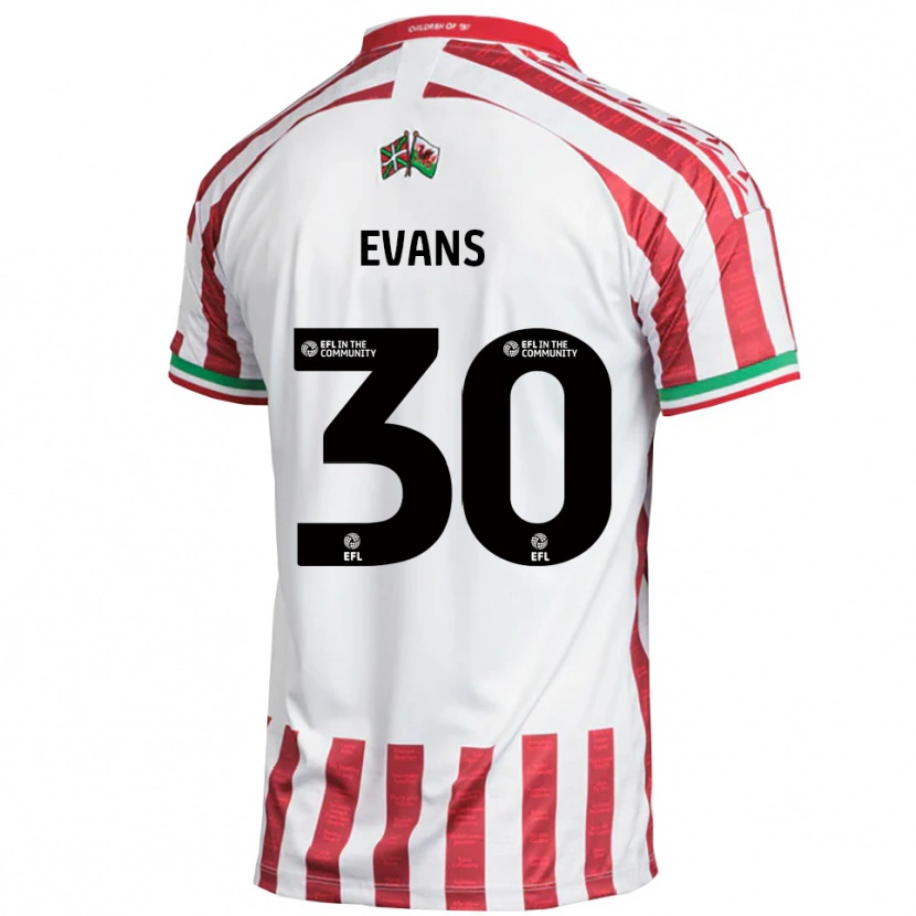 Danxen Criança Camisola Corey Evans #30 Vermelho Branco Alternativa 2025/26 Camisa Brasil