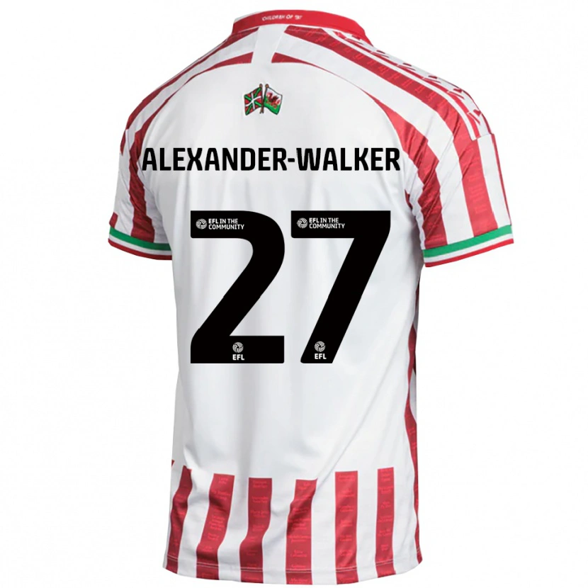 Danxen Criança Camisola Moses Alexander-Walker #27 Vermelho Branco Alternativa 2025/26 Camisa Brasil