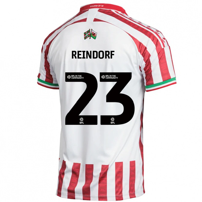 Danxen Criança Camisola Michael Reindorf #23 Vermelho Branco Alternativa 2025/26 Camisa Brasil