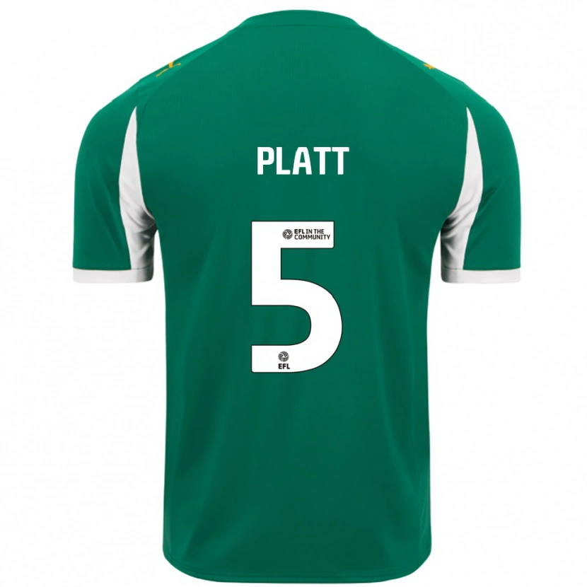 Danxen Criança Camisola Matty Platt #5 Verde Branco Alternativa 2025/26 Camisa Brasil