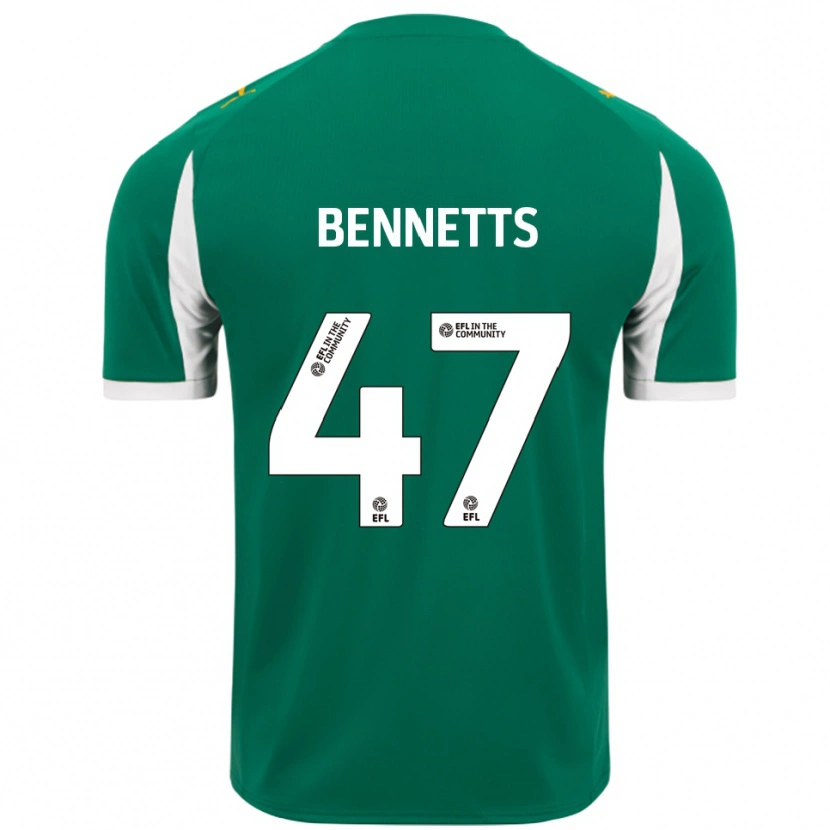 Danxen Criança Camisola Keanan Bennetts #47 Verde Branco Alternativa 2025/26 Camisa Brasil