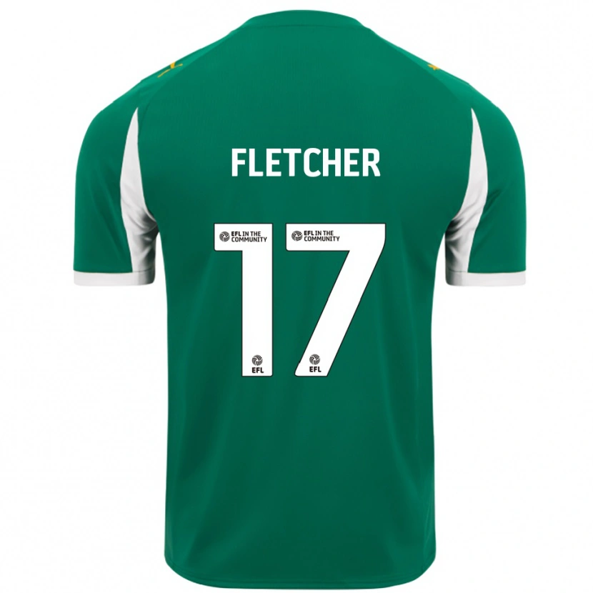 Danxen Criança Camisola Luca Fletcher #17 Verde Branco Alternativa 2025/26 Camisa Brasil