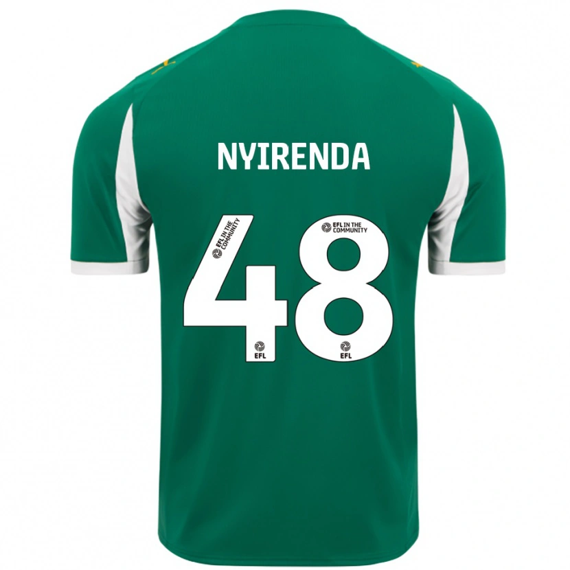 Danxen Criança Camisola Themba Nyirenda #48 Verde Branco Alternativa 2025/26 Camisa Brasil