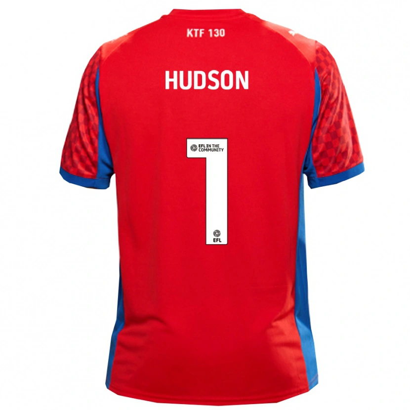 Danxen Criança Camisola Mathew Hudson #1 Vermelho Azul Alternativa 2025/26 Camisa Brasil