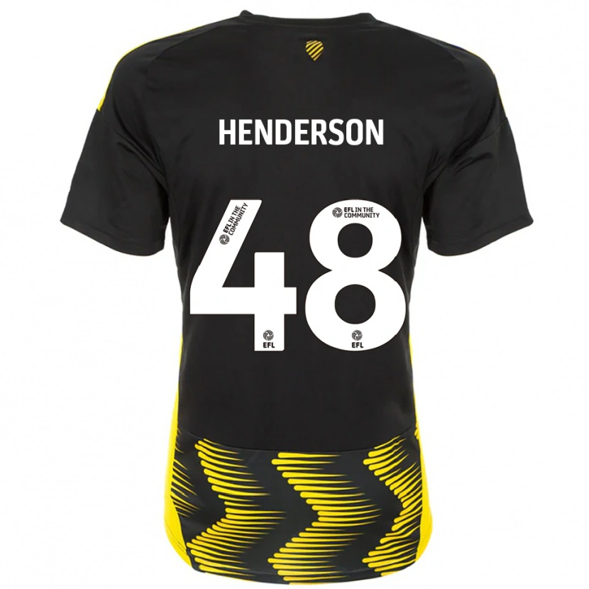Danxen Criança Camisola Alfie Henderson #48 Preto Amarelo Alternativa 2025/26 Camisa Brasil
