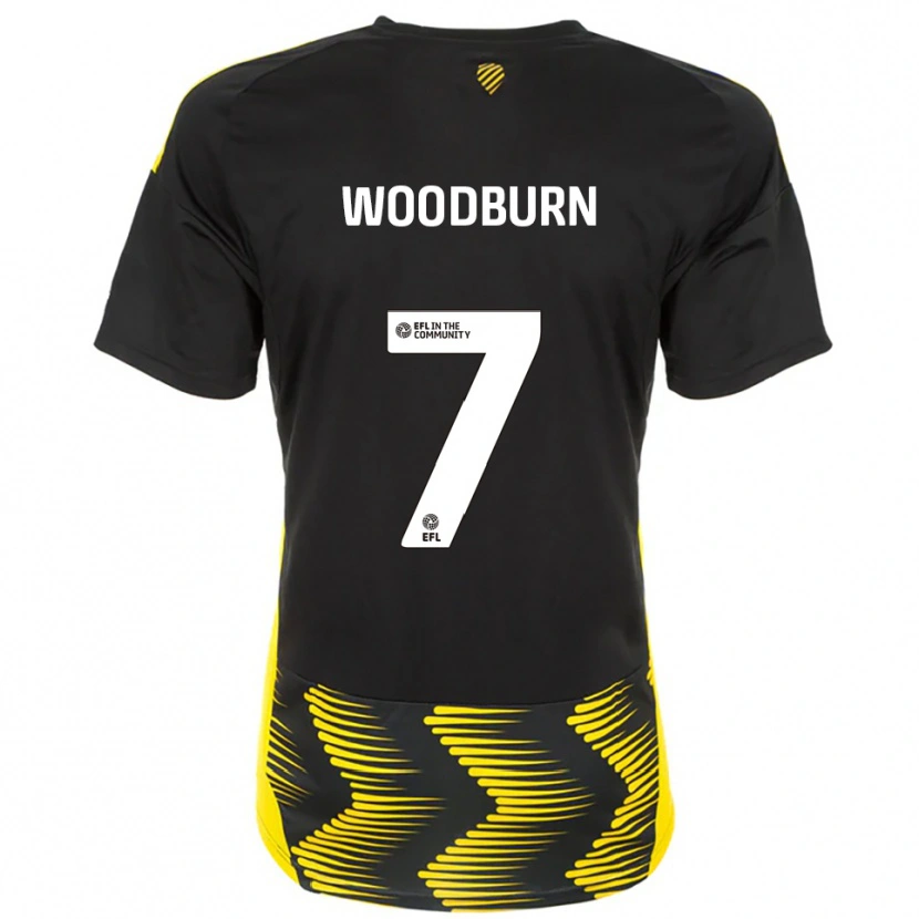 Danxen Criança Camisola Ben Woodburn #7 Preto Amarelo Alternativa 2025/26 Camisa Brasil