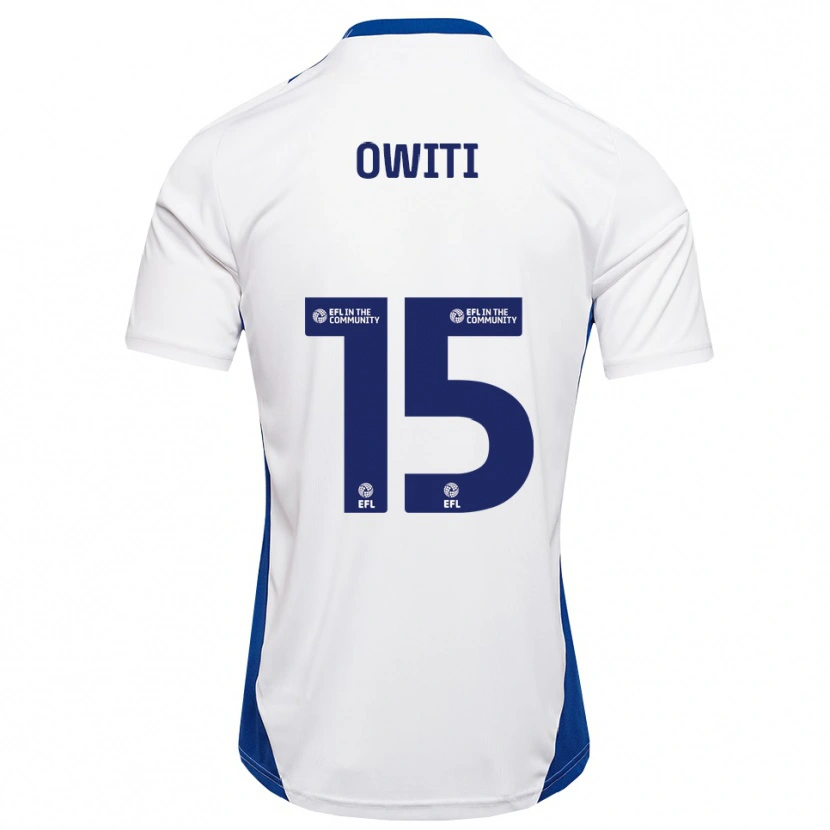 Danxen Criança Camisola Joseph Owiti #15 Branco Azul Alternativa 2025/26 Camisa Brasil