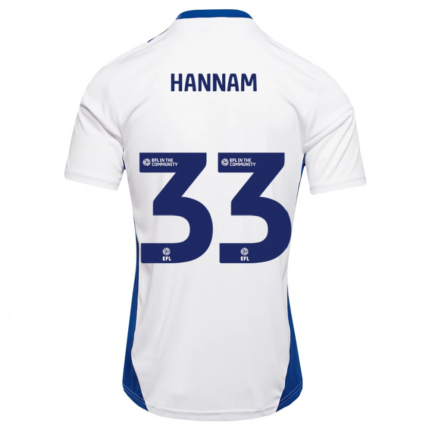 Danxen Criança Camisola Shawna Hannam #33 Branco Azul Alternativa 2025/26 Camisa Brasil