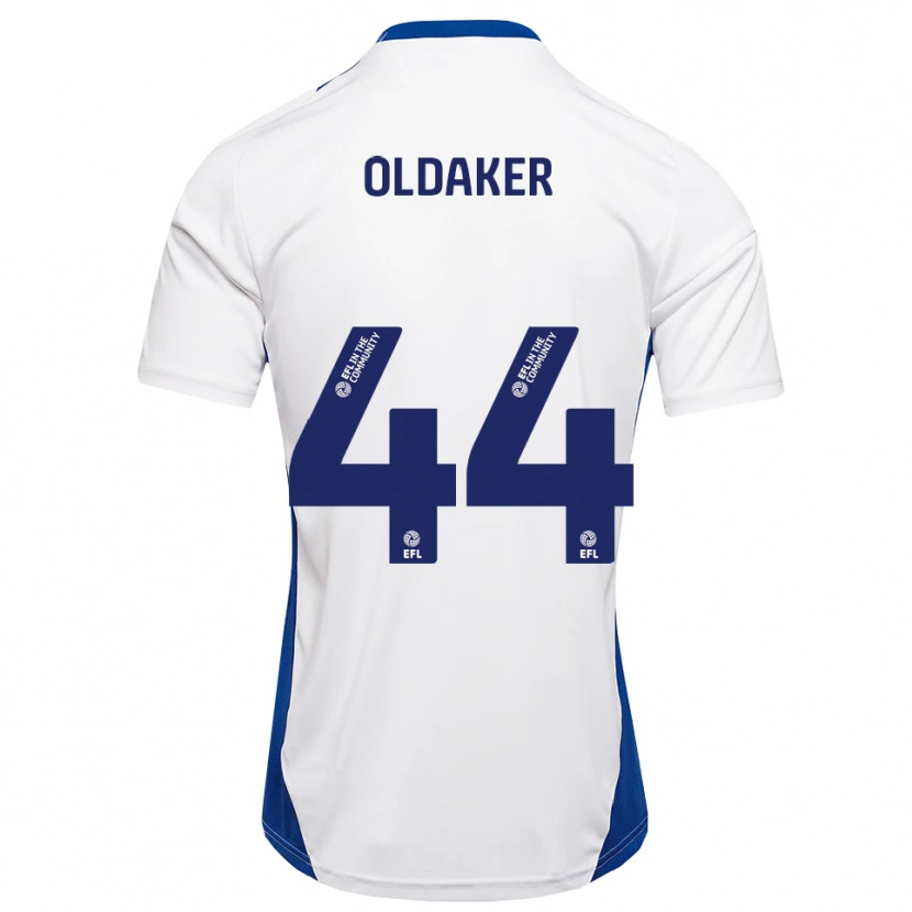 Danxen Criança Camisola Darren Oldaker #44 Branco Azul Alternativa 2025/26 Camisa Brasil