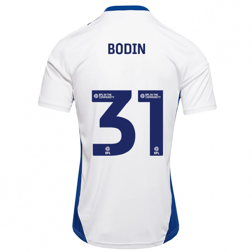 Danxen Criança Camisola Billy Bodin #31 Branco Azul Alternativa 2025/26 Camisa Brasil
