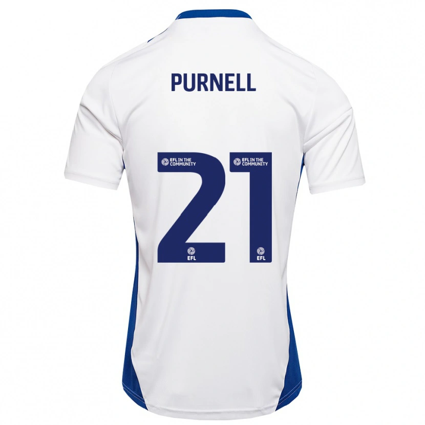 Danxen Criança Camisola Grace Purnell #21 Branco Azul Alternativa 2025/26 Camisa Brasil