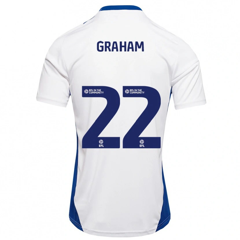 Danxen Criança Camisola Jess Graham #22 Branco Azul Alternativa 2025/26 Camisa Brasil