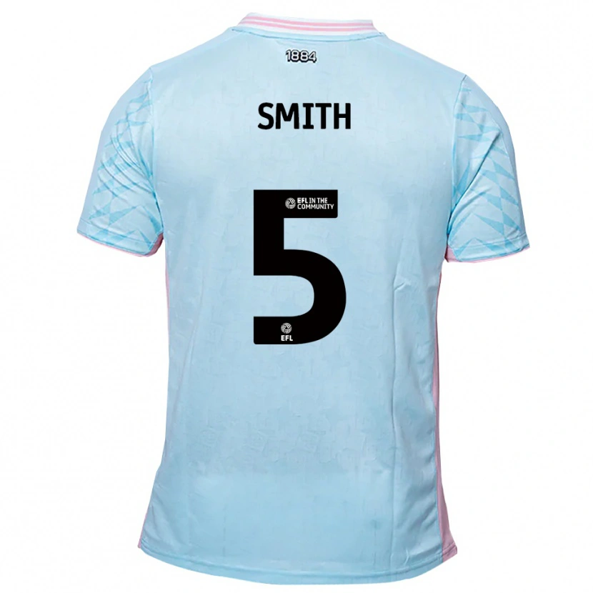 Danxen Criança Camisola Nathan Smith #5 Azul Celeste Rosa Alternativa 2025/26 Camisa Brasil