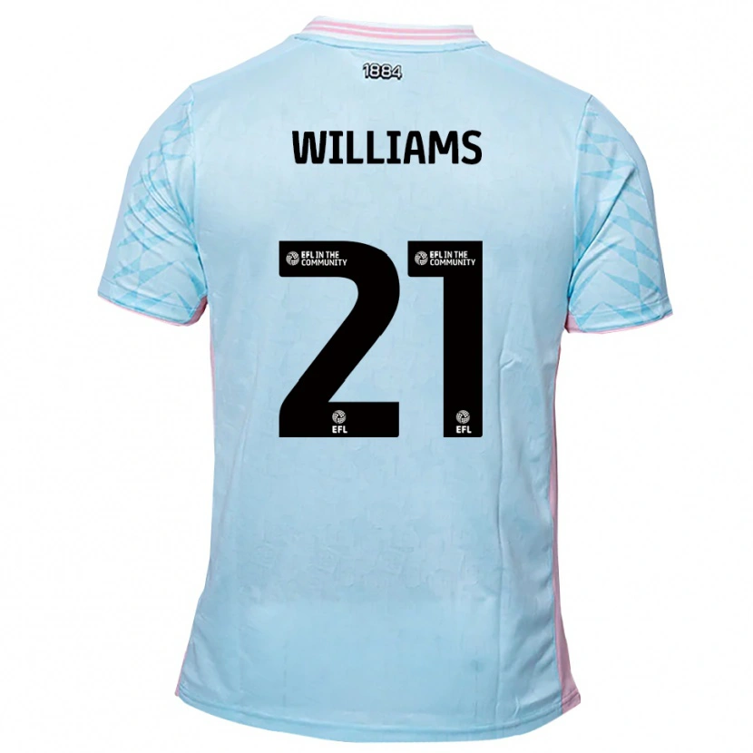 Danxen Criança Camisola Josh Williams #21 Azul Celeste Rosa Alternativa 2025/26 Camisa Brasil