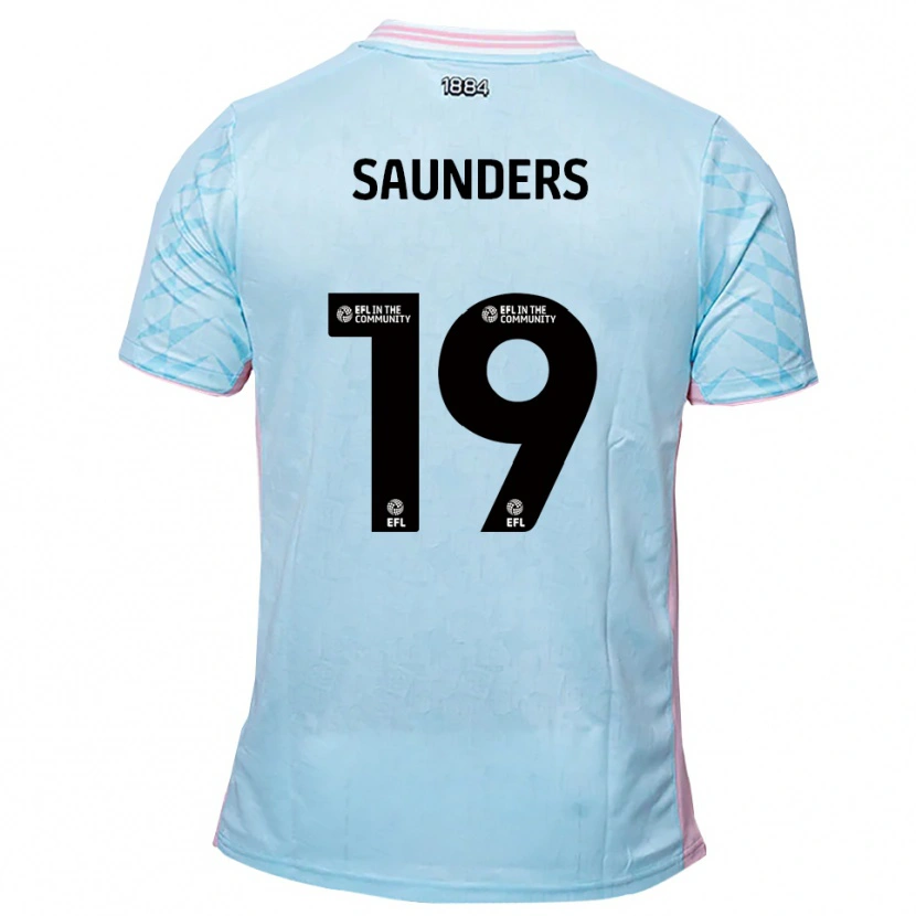 Danxen Criança Camisola Harvey Saunders #19 Azul Celeste Rosa Alternativa 2025/26 Camisa Brasil