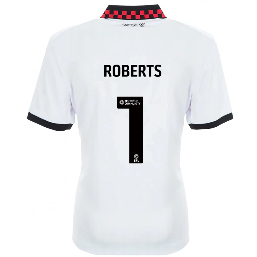 Danxen Criança Camisola Myles Roberts #1 Branco Preto Alternativa 2025/26 Camisa Brasil