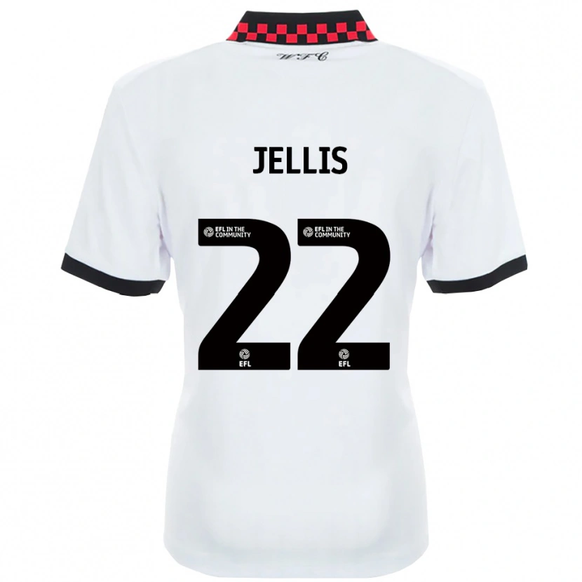 Danxen Criança Camisola Jamie Jellis #22 Branco Preto Alternativa 2025/26 Camisa Brasil