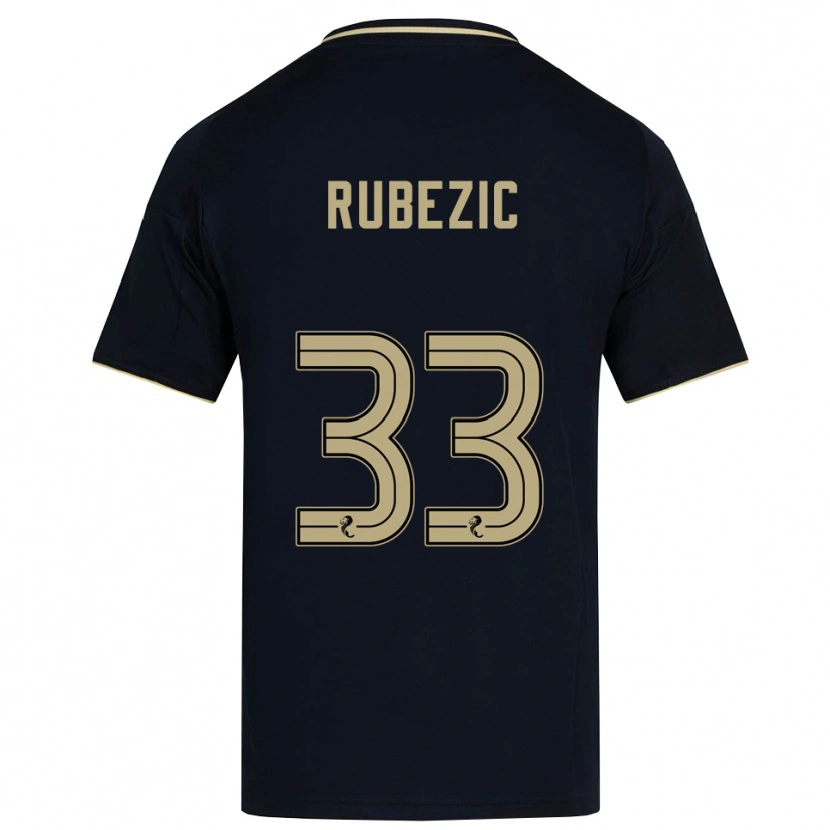 Danxen Criança Camisola Slobodan Rubezic #33 Azul Marinho Dourado Alternativa 2025/26 Camisa Brasil